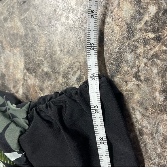 Swimsuits For All Women's Floral One Shoulder Takini Swim Top Black Size 24 - Picture 7 of 14